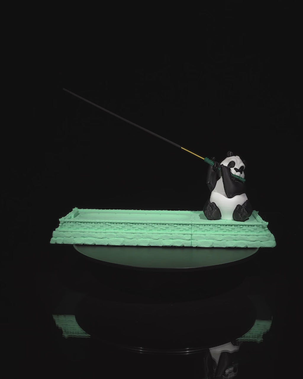 The Panda Flutist Incense Holder